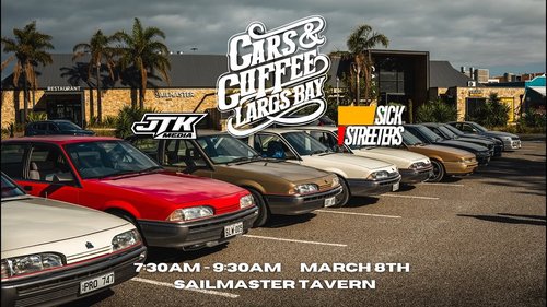 Cars & Coffee Largs Bay — Muscle car meet in Adelaide, SA on Sunday 8 March 2026