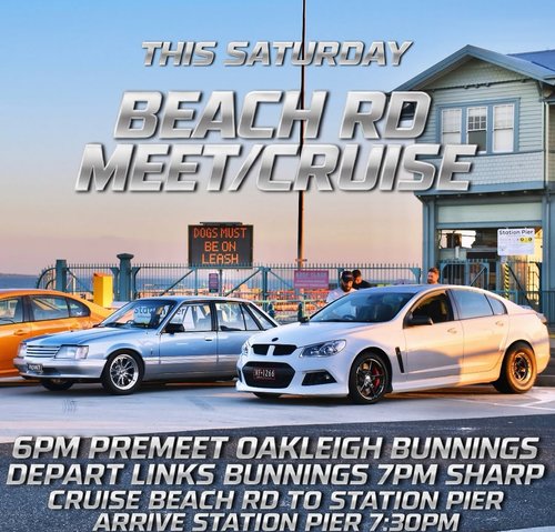 Beach Rd Meet/Cruise — Muscle car meet in Melbourne, VIC on Saturday 21 February 2026