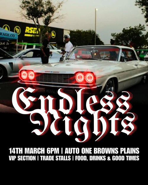 Endless Nights — JDM/Stance car meet in Brisbane, QLD on Saturday 14 March 2026