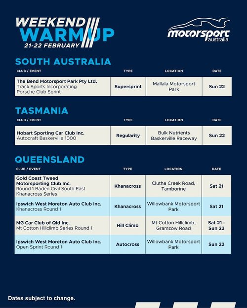 Track Sports Incorporating Porsche Club Sprint — Euro track day in Adelaide, SA on Sunday 22 February 2026