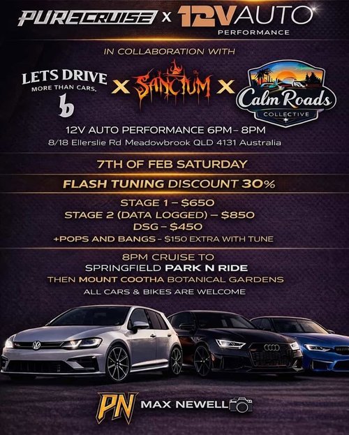 Purecruise x 12V Auto Performance Meet & Cruise — Euro car meet in Brisbane, QLD on Saturday 7 February 2026
