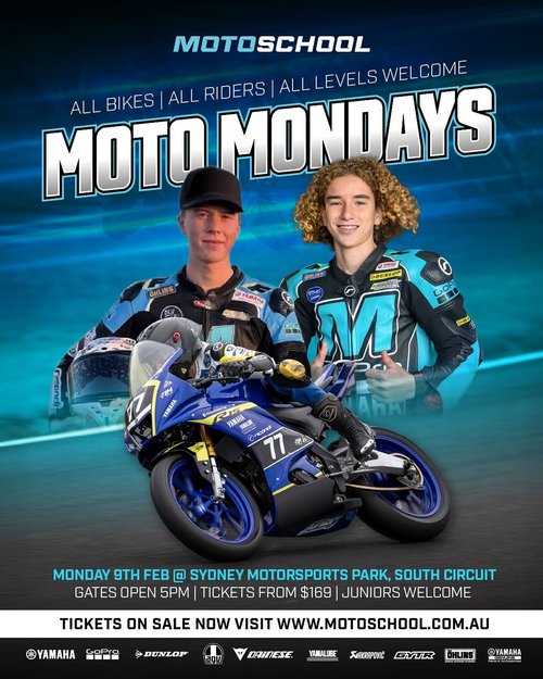Moto Mondays — track day in Sydney, NSW on Monday 9 February 2026