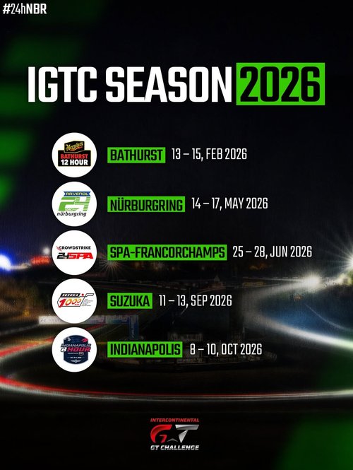 IGTC Season 2026 — Euro/Exotic spectator event in International on Friday 13 February 2026