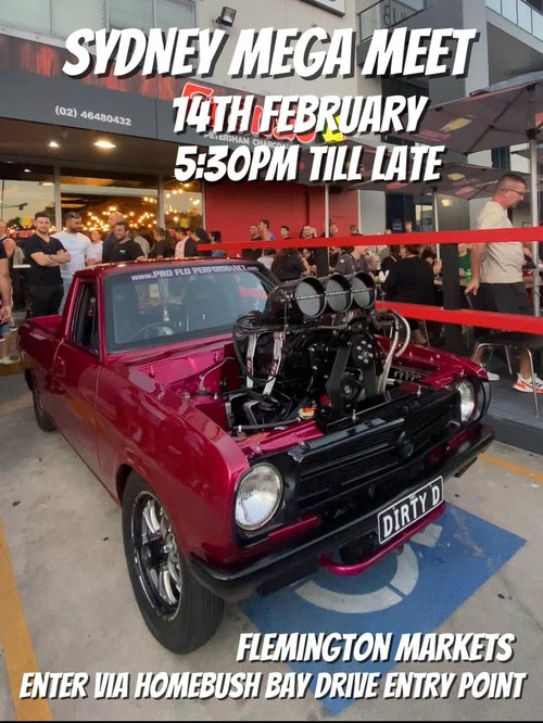 Sydney Mega Meet — Classic/JDM car meet in Sydney, NSW on Saturday 14 February 2026