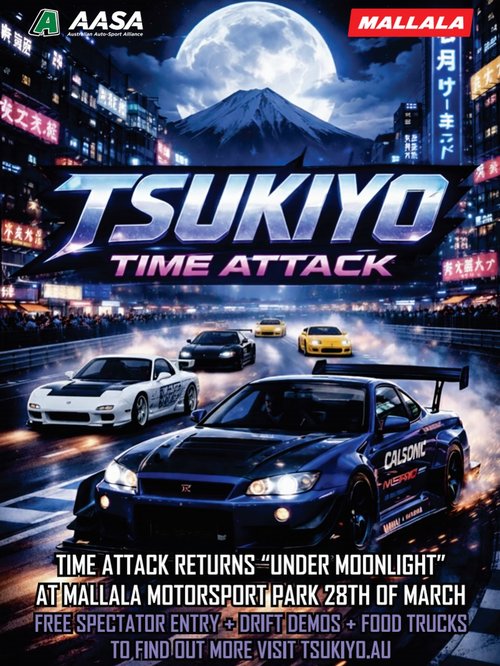 Tsukiyo Time Attack — JDM track day in Adelaide, SA on Saturday 28 March 2026