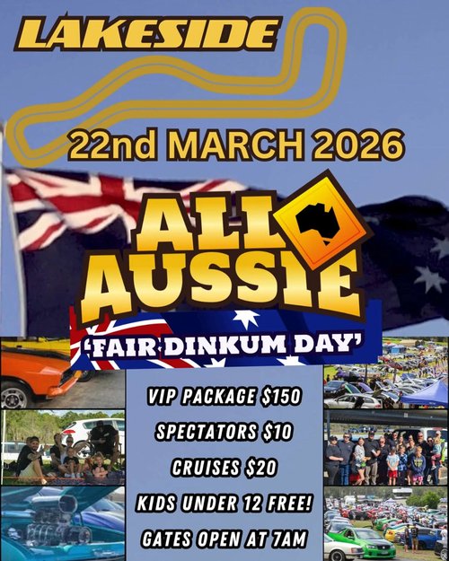 All Aussie Fair Dinkum Day — Muscle spectator event in Brisbane, QLD on Sunday 22 March 2026
