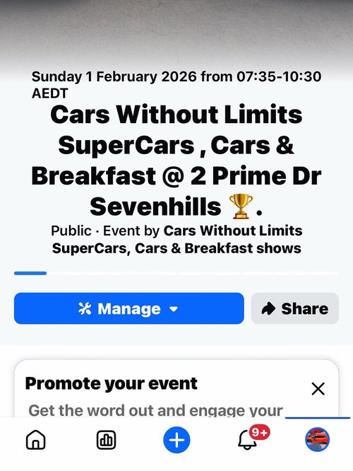 Cars Without Limits SuperCars, Cars & Breakfast — Classic/Muscle car meet in Sydney, NSW on Sunday 1 February 2026