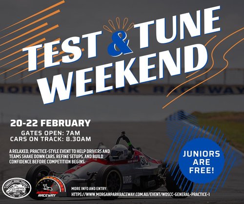 Test & Tune Weekend — track day in Toowoomba, QLD on Friday 20 February 2026