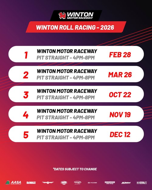 Winton Roll Racing — track day in Melbourne, VIC on Saturday 28 February 2026
