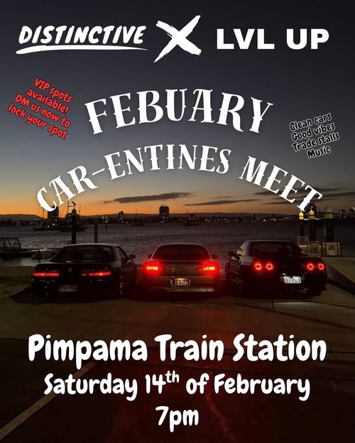 Febuary Car-entines Meet — JDM car meet in Gold Coast, QLD on Saturday 14 February 2026
