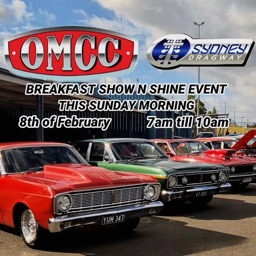 OMCC Breakfast Show n Shine — Muscle/Classic car meet in Sydney, NSW on Sunday 8 February 2026