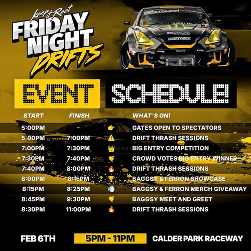 Friday Night Drifts — JDM track day in Melbourne, VIC on Friday 6 February 2026