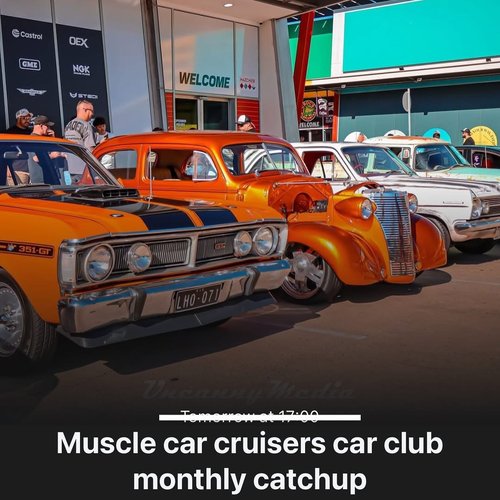 Muscle car cruisers car club monthly catchup — Muscle/Classic car meet in Melbourne, VIC on Saturday 7 February 2026