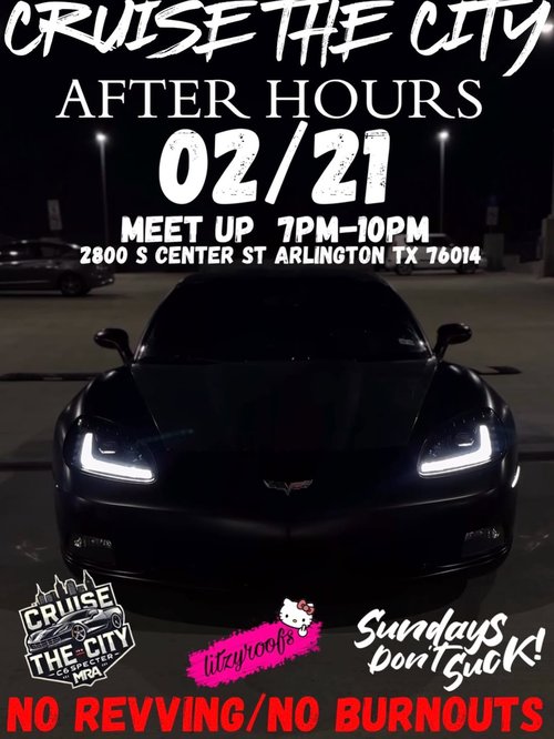 Cruise The City After Hours — Muscle/JDM car meet in International on Saturday 21 February 2026