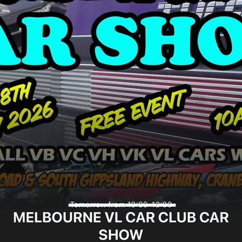 Melbourne VL Car Club Car Show — Muscle car meet in Melbourne, VIC on Sunday 8 February 2026