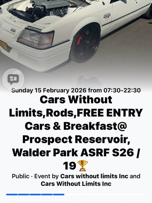 Cars Without Limits - Cars & Breakfast — Muscle/JDM car meet in Sydney, NSW on Sunday 15 February 2026