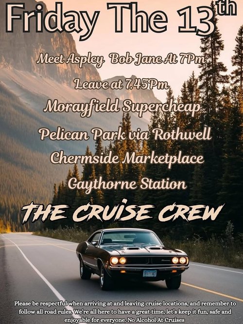 Friday The 13th Cruise — JDM car meet in Brisbane, QLD on Friday 13 February 2026