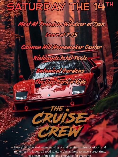 Saturday The 14th Cruise — JDM car meet in Brisbane, QLD on Saturday 14 February 2026