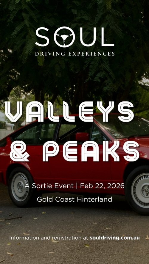 Valleys & Peaks — Euro/Classic car meet in Gold Coast, QLD on Sunday 22 February 2026
