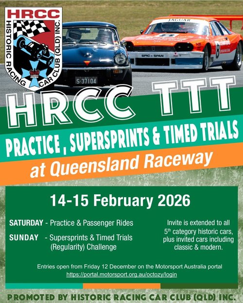 HRCC TTT Practice, Supersprints & Timed Trials — Classic/Euro track day in Brisbane, QLD on Saturday 14 February 2026