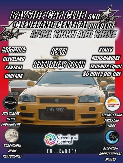 April Show and Shine — car meet in Brisbane, QLD on Saturday 18 April 2026