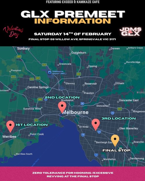 GLX Premeet — JDM car meet in Melbourne, VIC on Saturday 14 February 2026