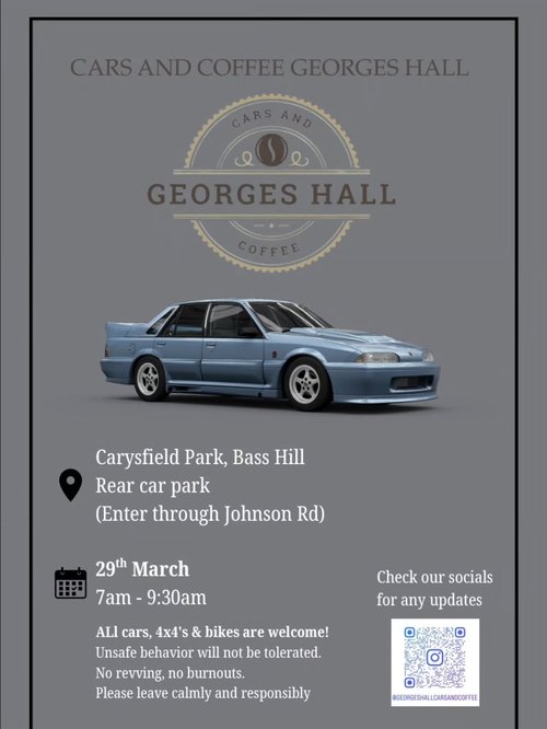 Cars and Coffee Georges Hall — car meet in Sydney, NSW on Sunday 29 March 2026