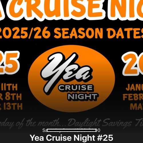 Yea Cruise Night #25 — car meet in Melbourne, VIC on Saturday 14 February 2026