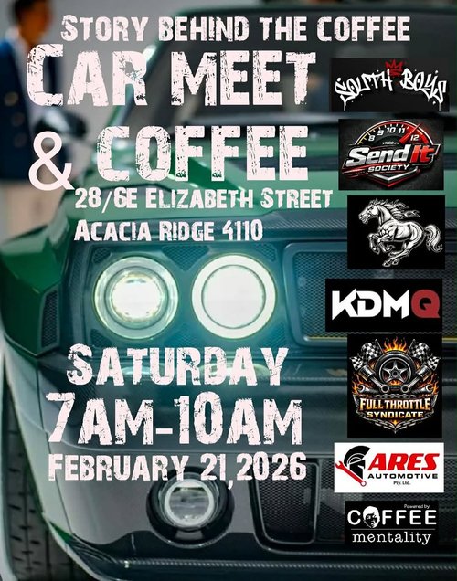 Story Behind The Coffee Car Meet & Coffee — JDM/Muscle car meet in Brisbane, QLD on Saturday 21 February 2026