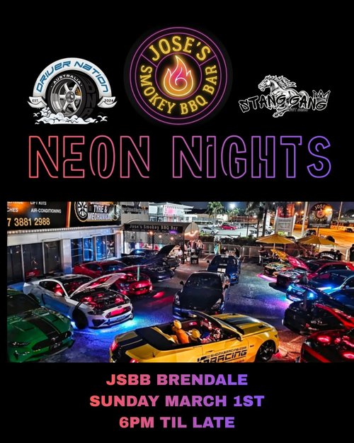 Neon Nights — Muscle car meet in Brisbane, QLD on Sunday 1 March 2026