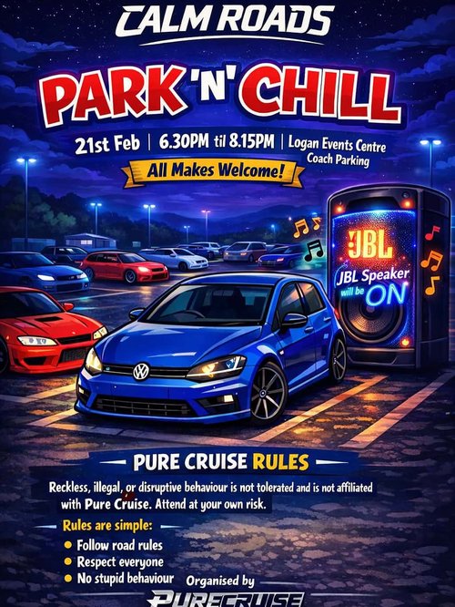 Calm Roads - Park 'N' Chill — Euro car meet in Brisbane, QLD on Saturday 21 February 2026