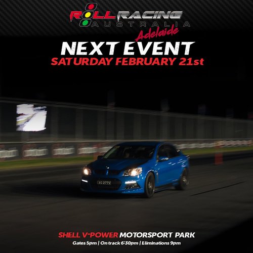 Roll Racing Adelaide — Muscle track day in Adelaide, SA on Saturday 21 February 2026