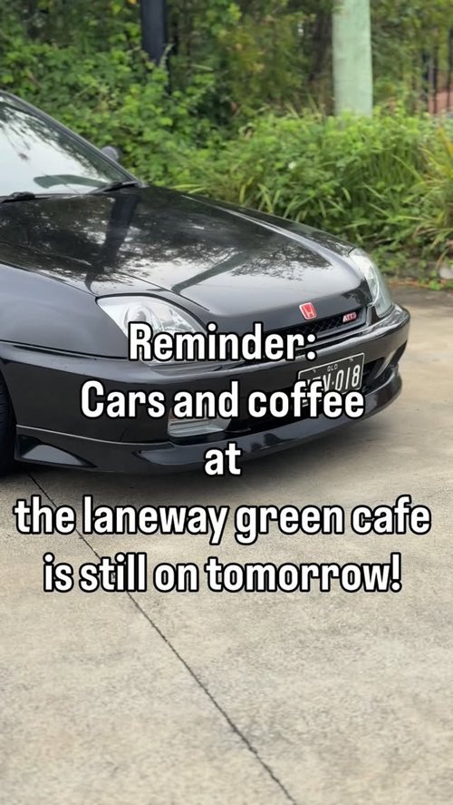 Cars and coffee at the laneway green cafe — JDM car meet in Brisbane, QLD on Saturday 14 March 2026