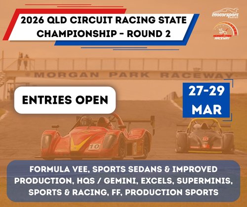 2026 QLD Circuit Racing State Championship - Round 2 — Muscle/Classic track day in Toowoomba, QLD on Friday 27 March 2026