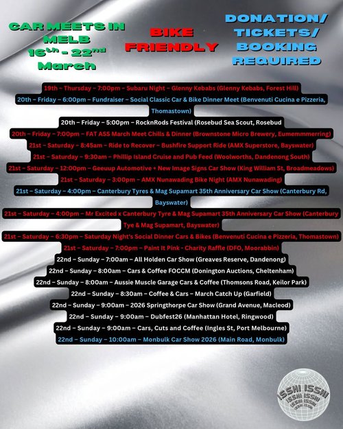 RocknRods Festival — Classic/Muscle spectator event in Melbourne, VIC on Friday 20 March 2026