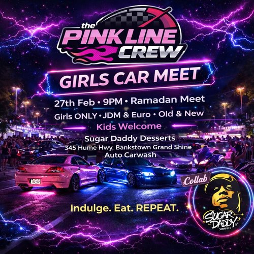 Girls Car Meet - Ramadan Edition — JDM/Euro car meet in Sydney, NSW on Friday 27 February 2026