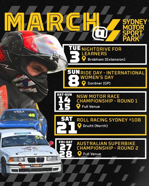 NSW Motor Race Championship - Round 1 — spectator event in Sydney, NSW on Saturday 14 March 2026
