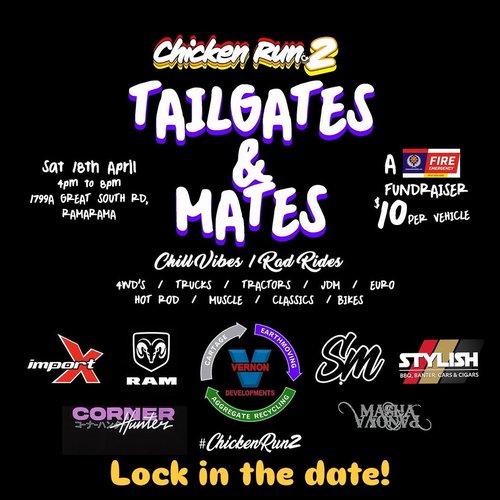 Chicken Run 2 Tailgates & Mates — 4x4/JDM car meet in International on Saturday 18 April 2026