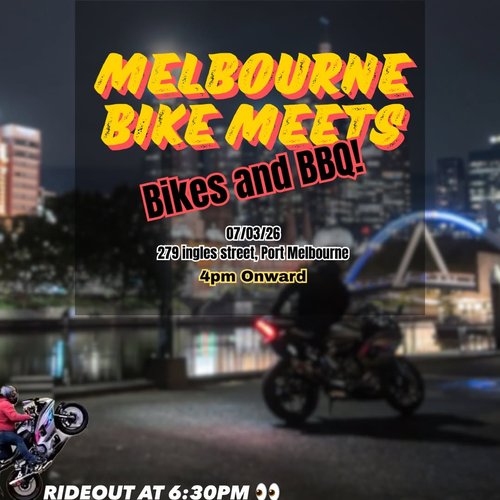 Melbourne Bike Meets: Bikes and BBQ! — car meet in Melbourne, VIC on Saturday 7 March 2026