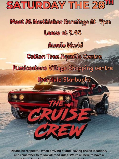 Saturday The 28th Cruise — JDM/Euro car meet in Brisbane, QLD on Saturday 28 February 2026