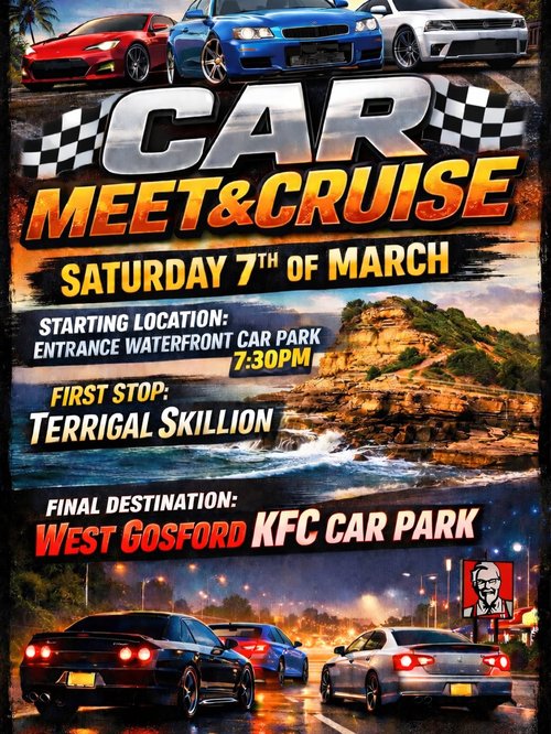 Car Meet & Cruise — car meet in Sydney, NSW on Saturday 7 March 2026
