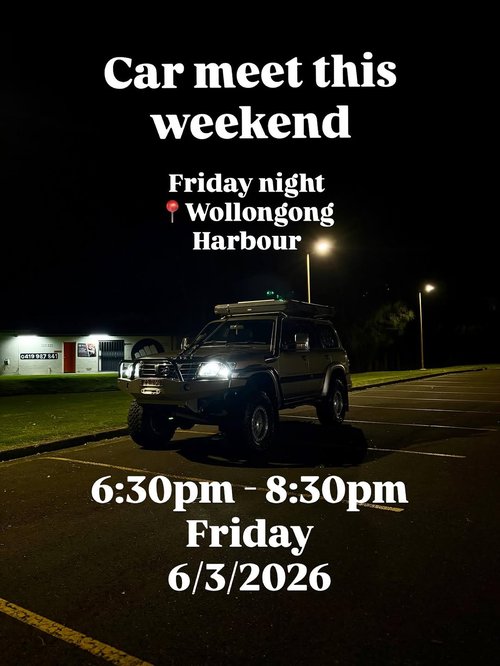 Car meet this weekend — 4x4 car meet in Wollongong, NSW on Friday 6 March 2026
