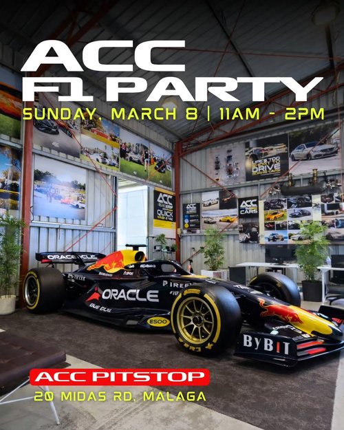 ACC F1 PARTY — Exotic car meet in Perth, WA on Sunday 8 March 2026
