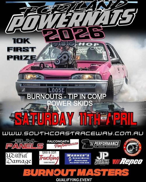 Portland Powernats 2026 — Muscle spectator event in Melbourne, VIC on Saturday 11 April 2026