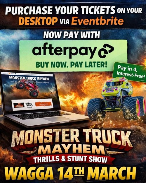 Monster Truck Mayhem Thrills & Stunt Show — spectator event in Sydney, NSW on Saturday 14 March 2026
