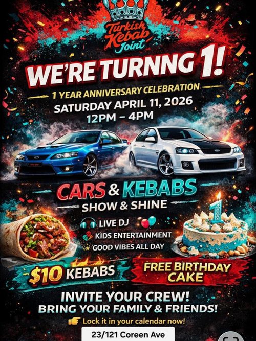 Cars & Kebabs Show & Shine — Muscle car meet in Sydney, NSW on Saturday 11 April 2026