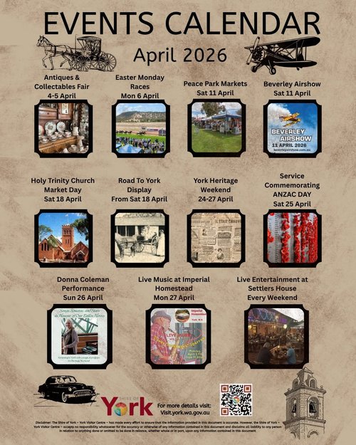Road To York Display — Classic car meet in Perth, WA on Saturday 18 April 2026