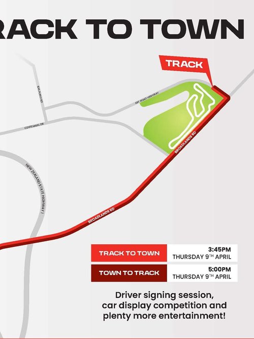 Taupō Track To Town — Muscle/Exotic spectator event in International on Thursday 9 April 2026