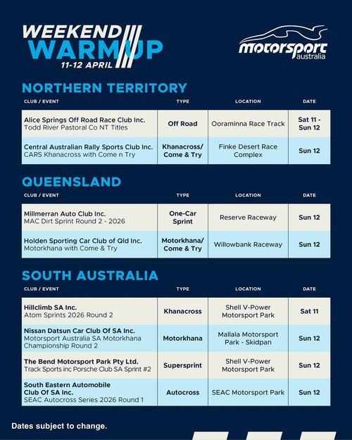 Todd River Pastoral Co NT Titles — 4x4 track day in Darwin, NT on Saturday 11 April 2026