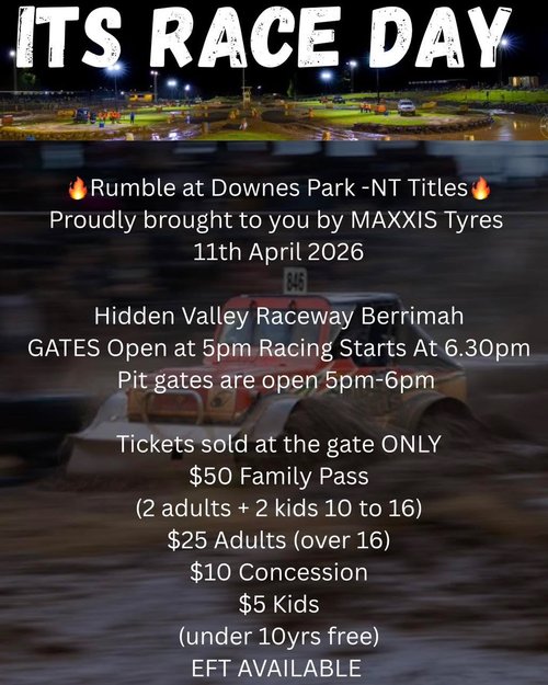 Rumble at Downes Park - NT Titles — 4x4 spectator event in Darwin, NT on Saturday 11 April 2026
